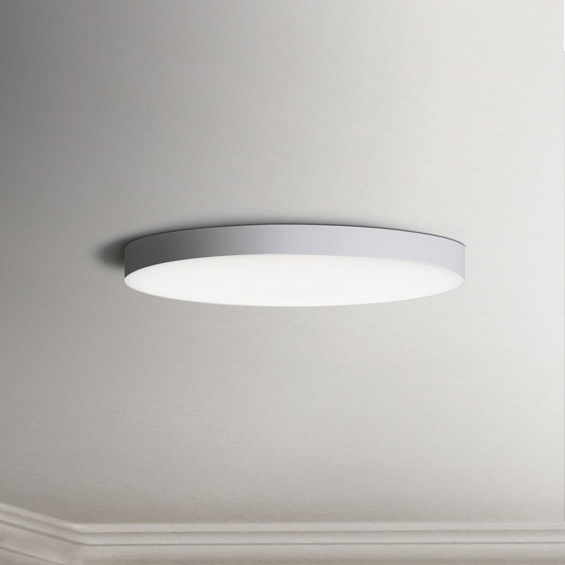 Trim 9" Round LED Flush Mount 0-10V Dimming in White