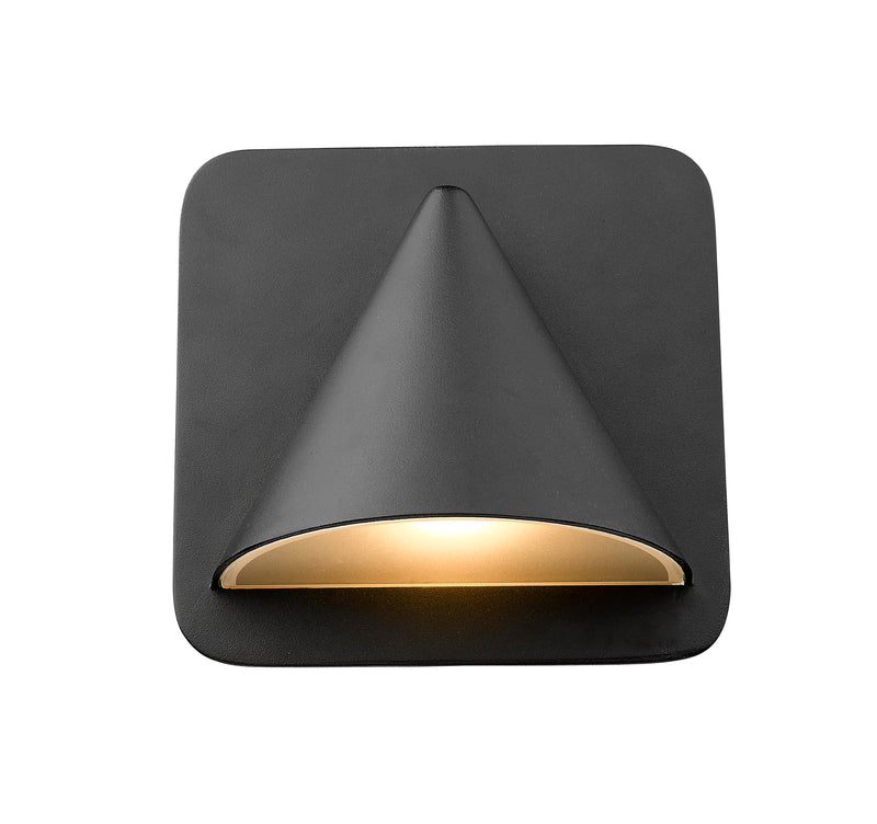 Obelisk 1 Light 6.25" Outdoor Wall Light in Black