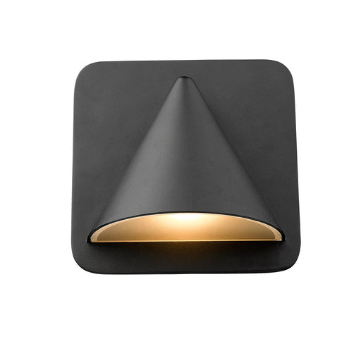 Obelisk 1 Light 6.25" Outdoor Wall Light in Black