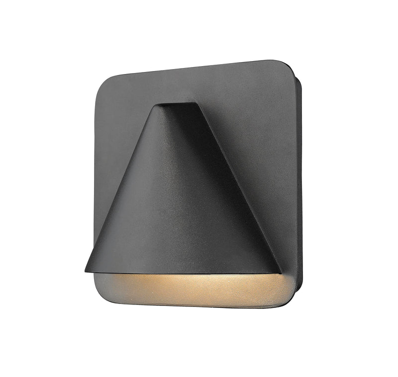 Obelisk 1 Light 6.25" Outdoor Wall Light in Black
