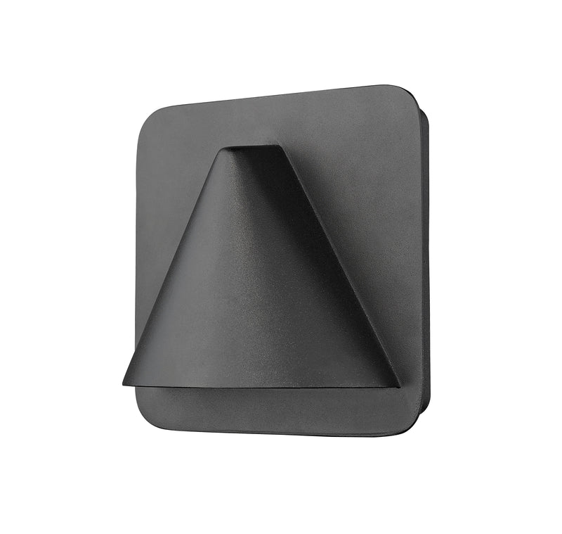Obelisk 1 Light 6.25" Outdoor Wall Light in Black
