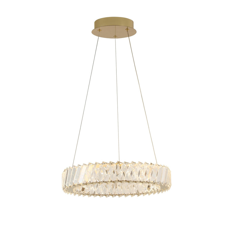 Golden Ratio 15.7" LED Pendant in Satin Gold
