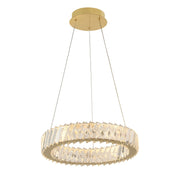 Golden Ratio 15.7" LED Pendant in Satin Gold