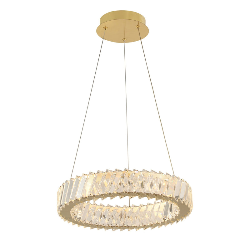 Golden Ratio 15.7" LED Pendant in Satin Gold