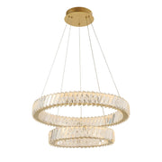 Golden Ratio 2-Light 23.6" Two-Tier Pendant in Satin Gold