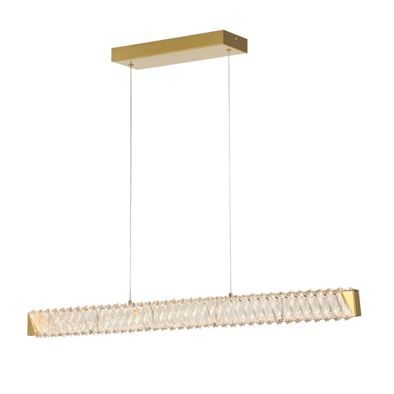 Golden Ratio 37.4" LED Linear Pendant in Satin Gold