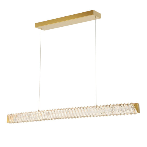 Golden Ratio 43.3" LED Linear Pendant in Satin Gold
