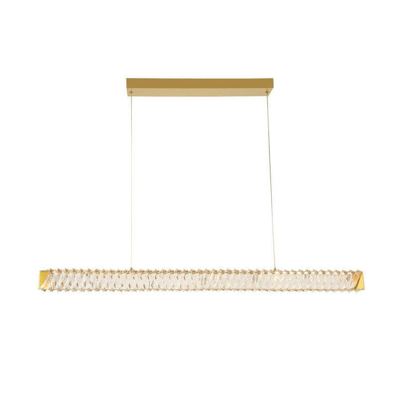 Golden Ratio 43.3" LED Linear Pendant in Satin Gold