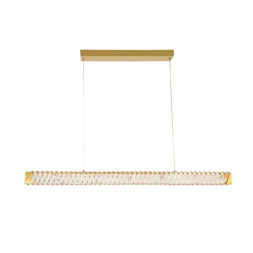 Golden Ratio 43.3" LED Linear Pendant in Satin Gold