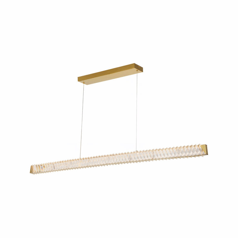 Golden Ratio 59" LED Linear Pendant in Satin Gold