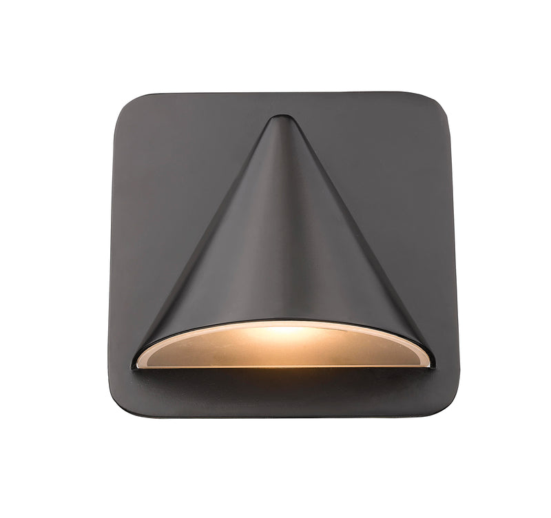 Obelisk 1 Light 6.25" Outdoor Wall Light in Outdoor Rubbed Bronze