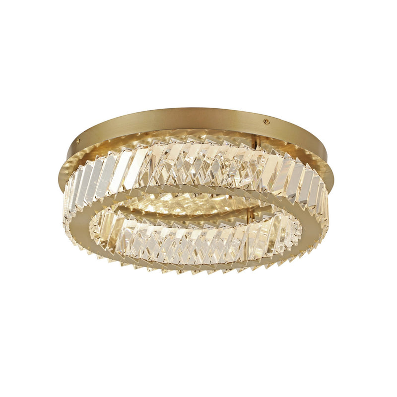 Golden Ratio 16.5" LED Flush Mount in Satin Gold