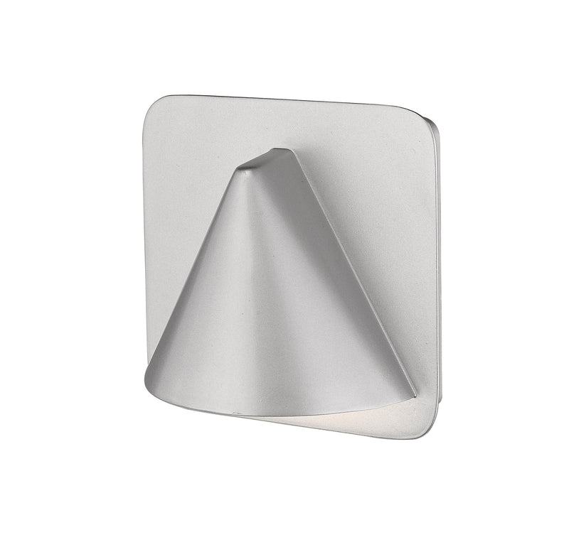 Obelisk 1 Light 6.25" Outdoor Wall Light in Silver
