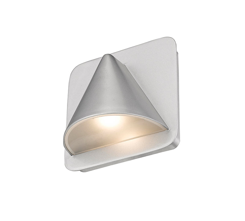 Obelisk 1 Light 6.25" Outdoor Wall Light in Silver