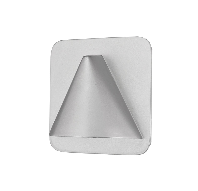 Obelisk 1 Light 6.25" Outdoor Wall Light in Silver