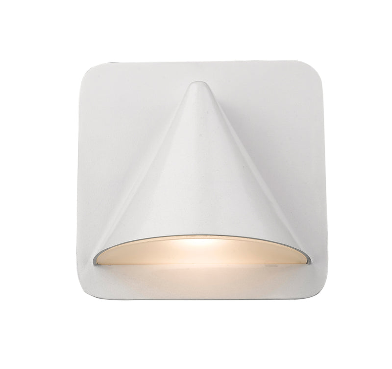 Obelisk 1 Light 6.25" Outdoor Wall Light in White