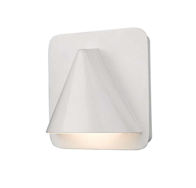 Obelisk 1 Light 6.25" Outdoor Wall Light in White