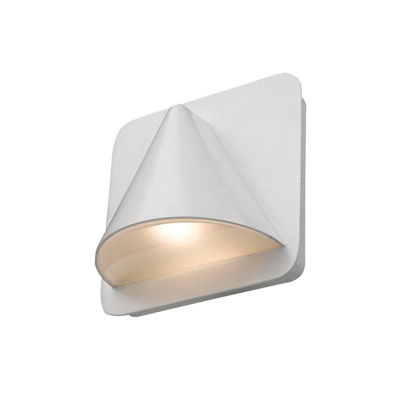 Obelisk 1 Light 6.25" Outdoor Wall Light in White