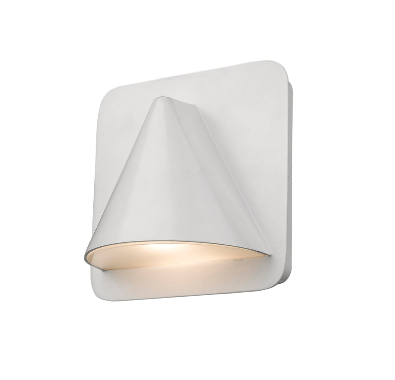Obelisk 1 Light 6.25" Outdoor Wall Light in White