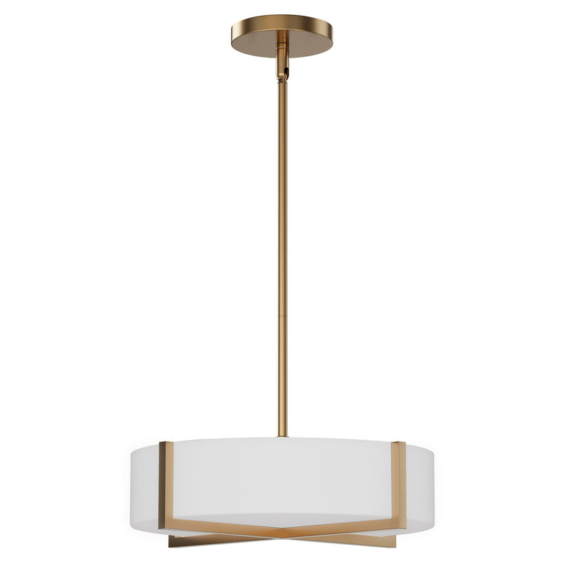 Dexter 13" LED Pendant in Natural Aged Brass