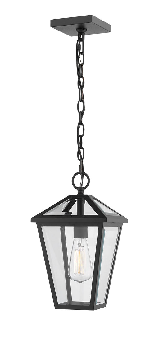 Talbot 1 Light 8.25" Outdoor Chain Mount Ceiling Fixture in Black