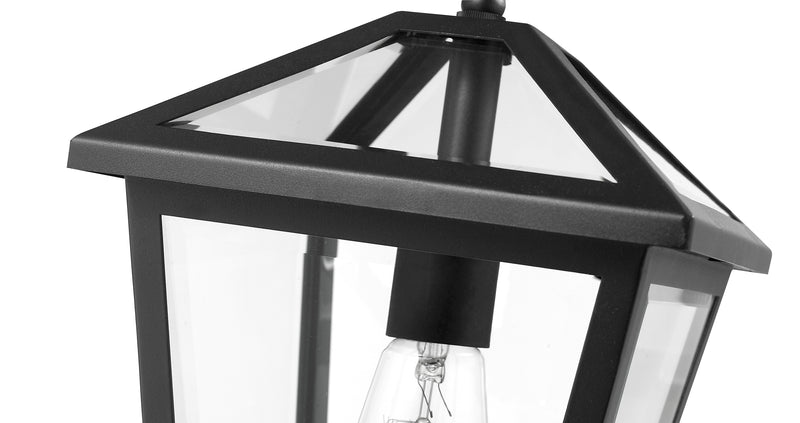 Talbot 1 Light 8.25" Outdoor Chain Mount Ceiling Fixture in Black