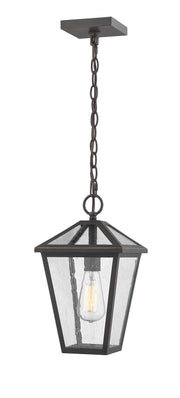 Talbot 1 Light 8.25" Outdoor Chain Mount Ceiling Fixture in Oil Rubbed Bronze
