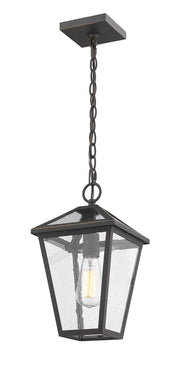 Talbot 1 Light 8.25" Outdoor Chain Mount Ceiling Fixture in Oil Rubbed Bronze