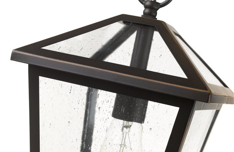 Talbot 1 Light 8.25" Outdoor Chain Mount Ceiling Fixture in Oil Rubbed Bronze
