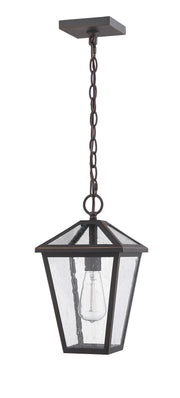 Talbot 1 Light 8.25" Outdoor Chain Mount Ceiling Fixture in Oil Rubbed Bronze