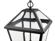 Talbot 3 Light 12.25" Outdoor Chain Mount Ceiling Fixture in Black