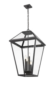 Talbot 4 Light 19.5" Outdoor Chain Mount Ceiling Fixture in Black