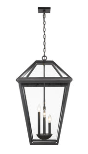 Talbot 4 Light 19.5" Outdoor Chain Mount Ceiling Fixture in Black