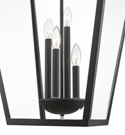 Talbot 4 Light 19.5" Outdoor Chain Mount Ceiling Fixture in Black