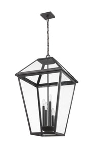 Talbot 4 Light 19.5" Outdoor Chain Mount Ceiling Fixture in Black