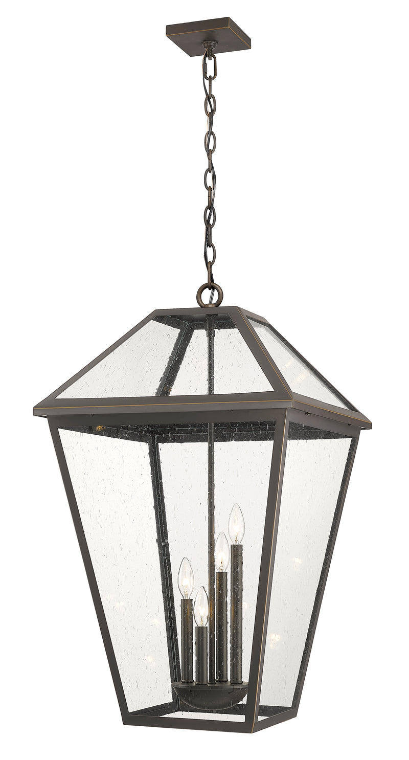 Talbot 4 Light 19.5" Outdoor Chain Mount Ceiling Fixture in Oil Rubbed Bronze