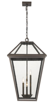 Talbot 4 Light 19.5" Outdoor Chain Mount Ceiling Fixture in Oil Rubbed Bronze