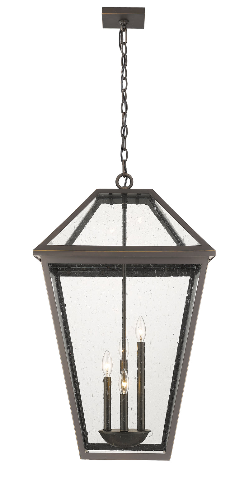 Talbot 4 Light 19.5" Outdoor Chain Mount Ceiling Fixture in Oil Rubbed Bronze