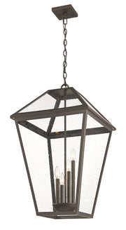 Talbot 4 Light 19.5" Outdoor Chain Mount Ceiling Fixture in Oil Rubbed Bronze