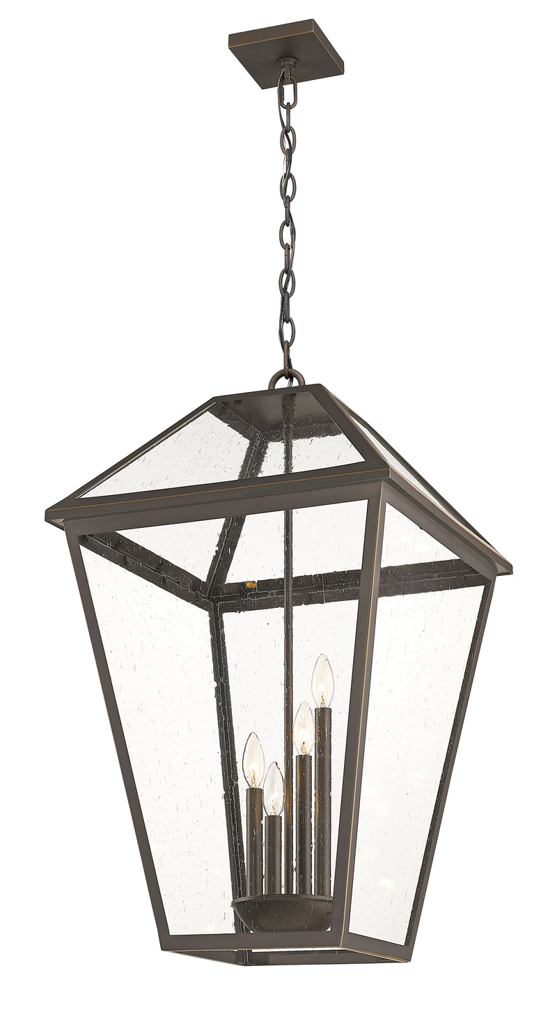 Talbot 4 Light 19.5" Outdoor Chain Mount Ceiling Fixture in Oil Rubbed Bronze