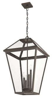 Talbot 4 Light 19.5" Outdoor Chain Mount Ceiling Fixture in Oil Rubbed Bronze