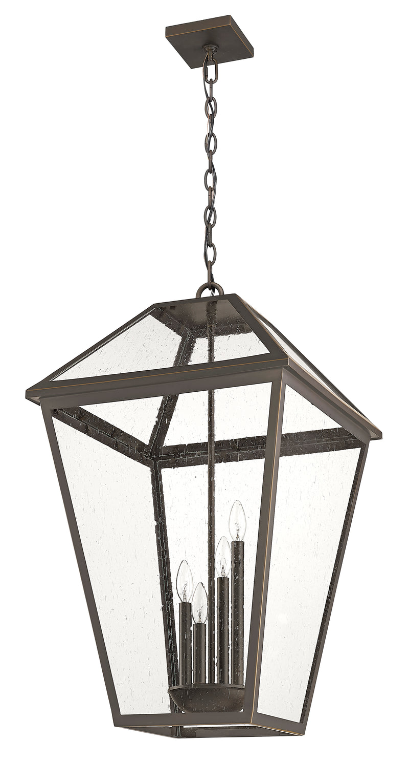 Talbot 4 Light 19.5" Outdoor Chain Mount Ceiling Fixture in Oil Rubbed Bronze