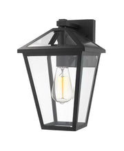 Talbot 1 Light 8.25" Outdoor Wall Light in Black