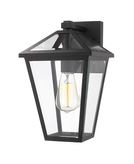 Talbot 1 Light 8.25" Outdoor Wall Light in Black