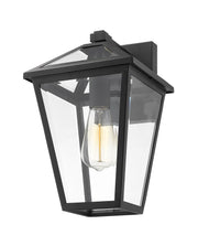 Talbot 1 Light 8.25" Outdoor Wall Light in Black