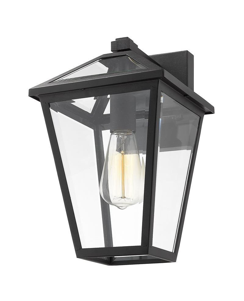 Talbot 1 Light 8.25" Outdoor Wall Light in Black