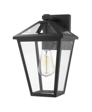 Talbot 1 Light 8.25" Outdoor Wall Light in Black