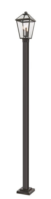 Talbot Outdoor Post Mount Fixture in Oil Rubbed Bronze, 96" Square Post