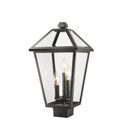 Talbot Outdoor Post Mount Fixture in Black, Post Top Only, Square Fitter