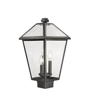 Talbot Outdoor Post Mount Fixture in Black, Post Top Only, Square Fitter